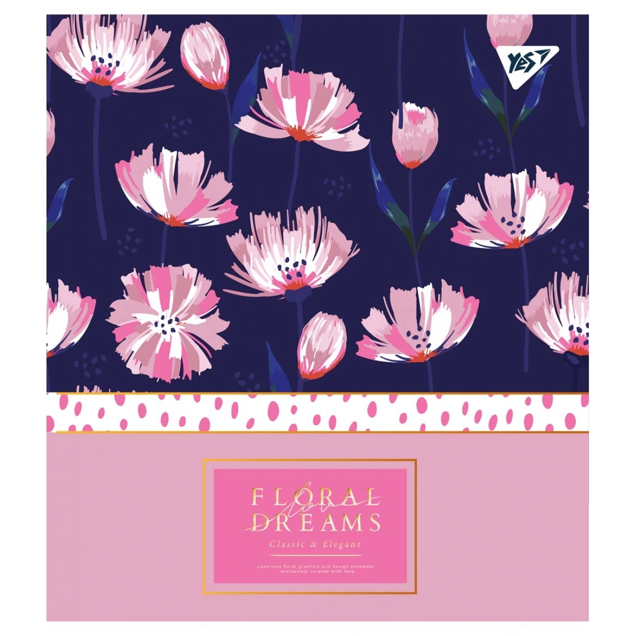 Зошит 48 аркушів клітинка YES Floral dreams 765271