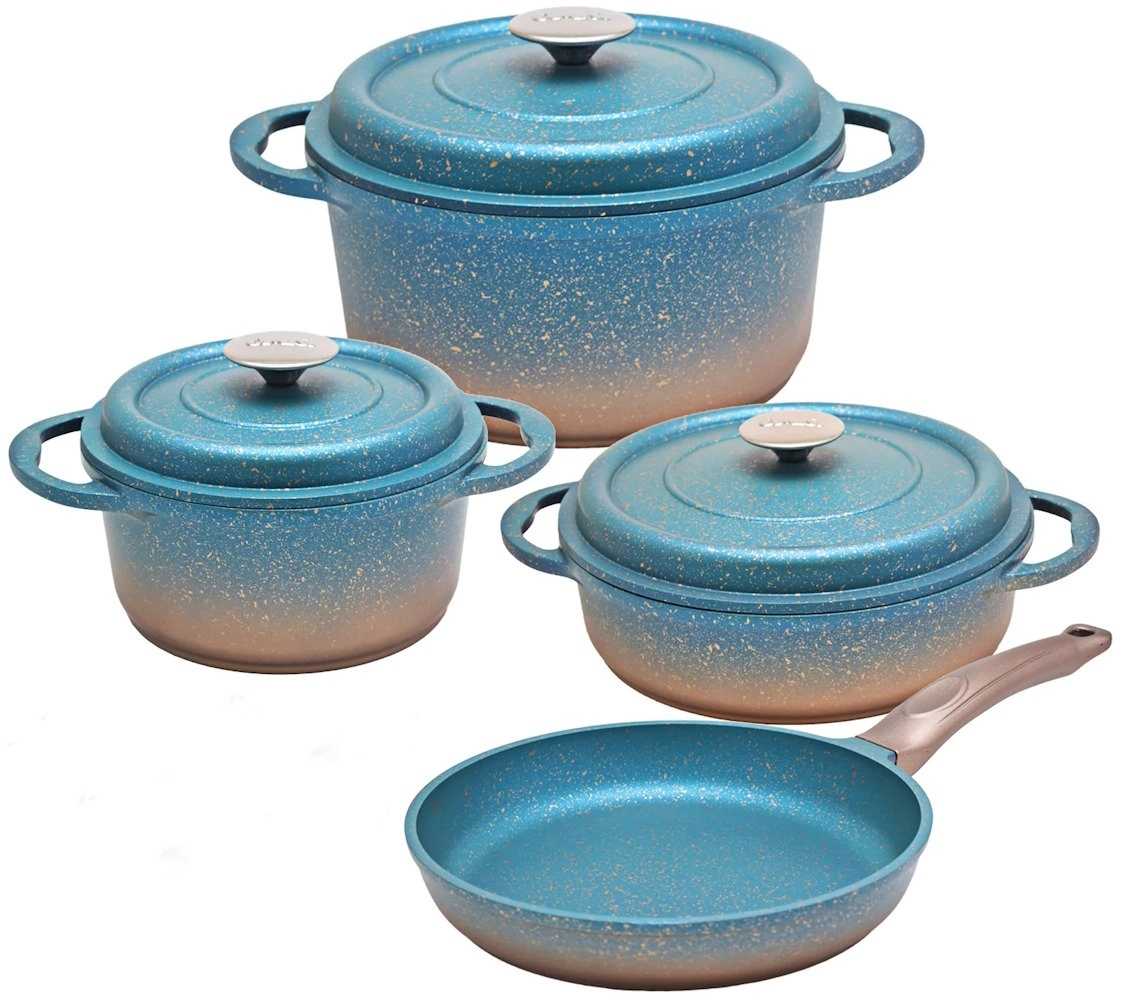 Набір посуду OMS OCALIPTUS 7 предметів OMS 3049-Blue