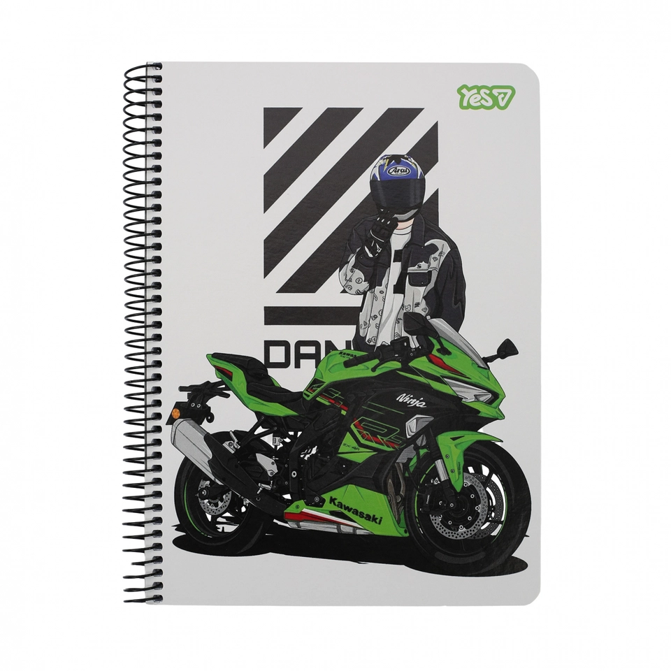 Блокнот на пружині А5 Yes 80 аркушів Moto 152299 — фото 2