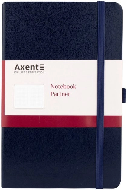 Записна книга Axcent Partner синя, клітинка, 96 аркушів — фото 2