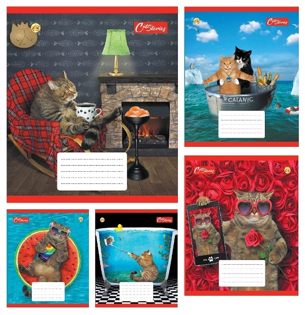 Зошит 18 арк.клітинка Тетрада Тверда ТЕ21205 Пухнастики 5к.*