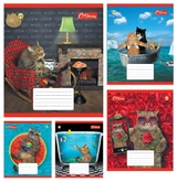 Зошит 18 арк.клітинка Тетрада Тверда ТЕ21205 Пухнастики 5к.*