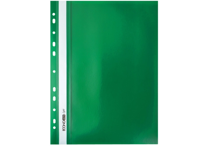 ШВИДКОЗШИВАЧ пластиковий А4  Economix Light 38504-04 зелений перфорований