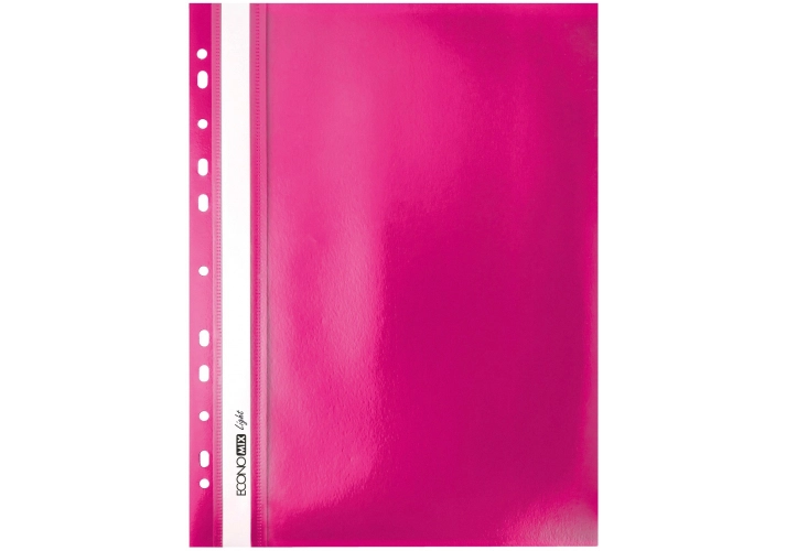 ШВИДКОЗШИВАЧ пластиковий А4  Economix Light 38504-09 рожевий перфорований