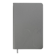 Щоденник датований BUROMAX 2024 STEEL A6 срібло BM 2517-24