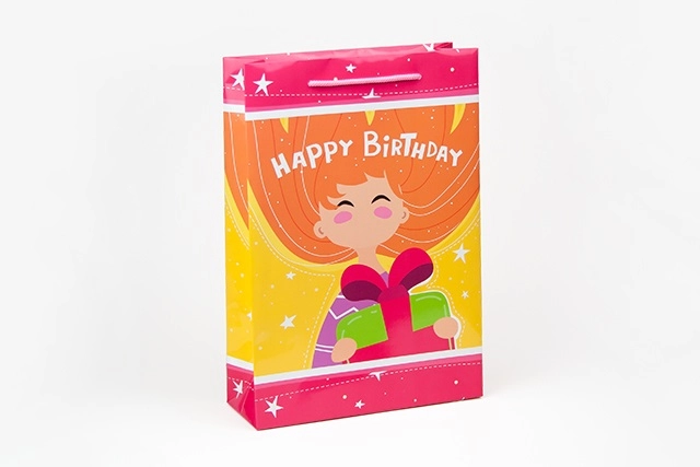 Пакет подарунковий WonderPack 230х330х80мм Happy birthday ПР003-о10