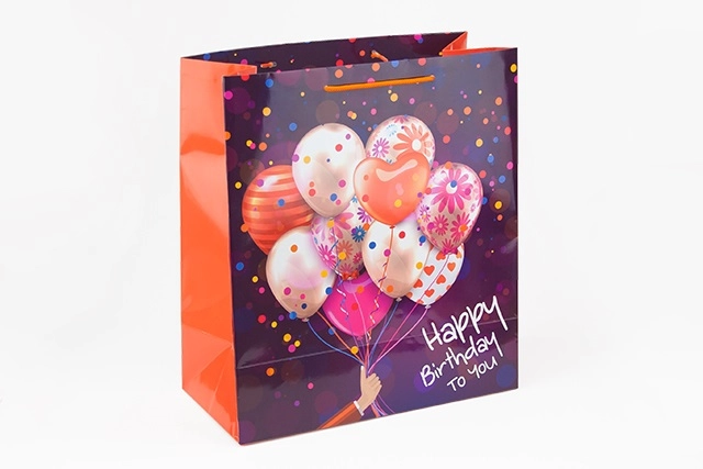 Пакет подарунковий WonderPack 310х350х150мм Happy Birthday to you ПР005-о5