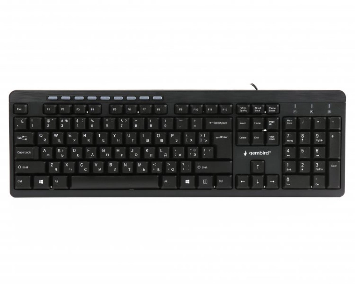 Клавіатура Gembird KB-UM-106-UA, українська розкладка, USB, чорний колір