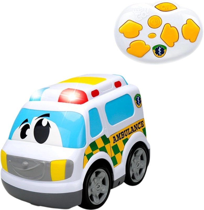 Машинка на радіокеруванні Швидка зі світлом та звуком на батарейках 27x14,5x19,2 см Kiddy Go