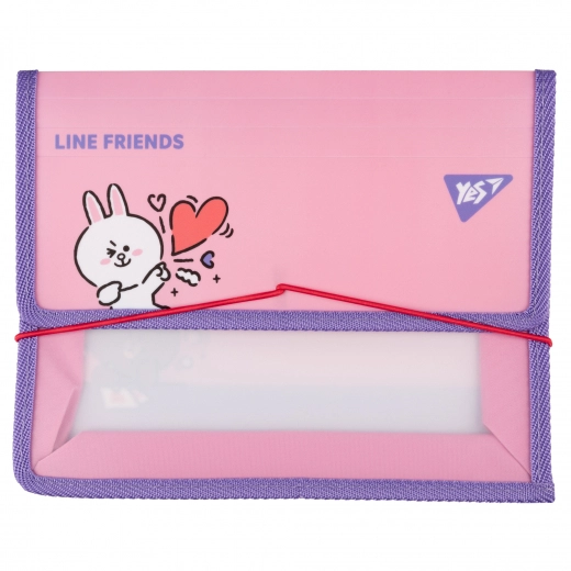 Папка для зошитів YES  пласт на резинці В5 Line Friends Cony 492210