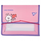 Папка для зошитів YES  пласт на резинці В5 Line Friends Cony 492210