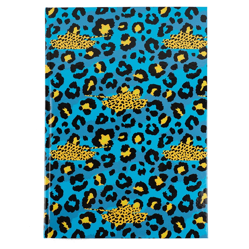 Книга записна А4 96арк кліт Leopard блакитна