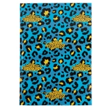 Книга записна А4 96арк кліт Leopard блакитна