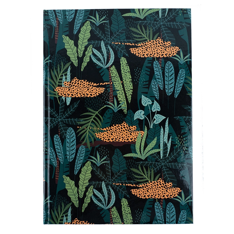 Книга записна А4 96арк кліт Leopard зелена