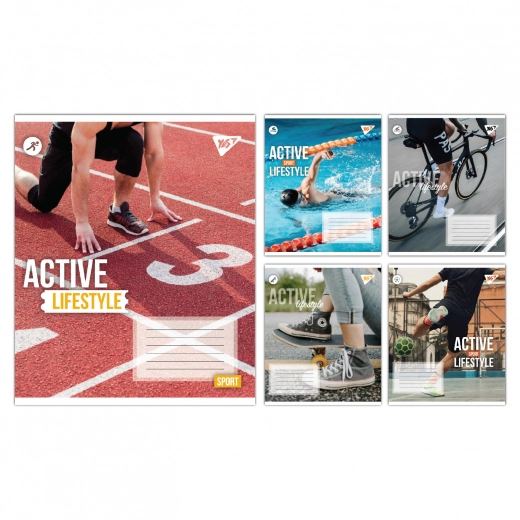 Зошит учнівський 96 аркушів клітинка Yes Active lifestyle 767714