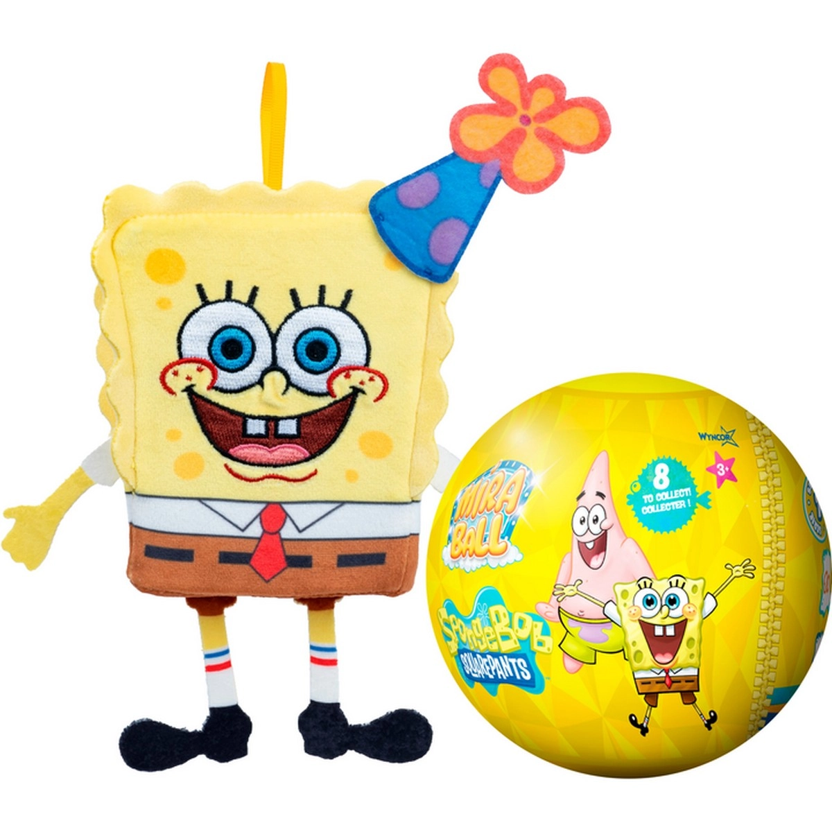 М`яка іграшка-сюрприз у кулі, з аксесуарами, MIRABALL SPONGEBOB, в асорт.28 шт.