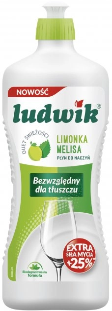 Гель для миття посуду  Ludwik  Лайм з мелісою 900г