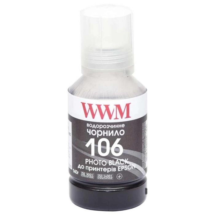 Чорнило WWM EPSON 106 L7160/7180 140г Чорне (E106PB)