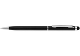 Ручка кулькова металева ECONOMIX STYLUS чорна пише синім E10308-01