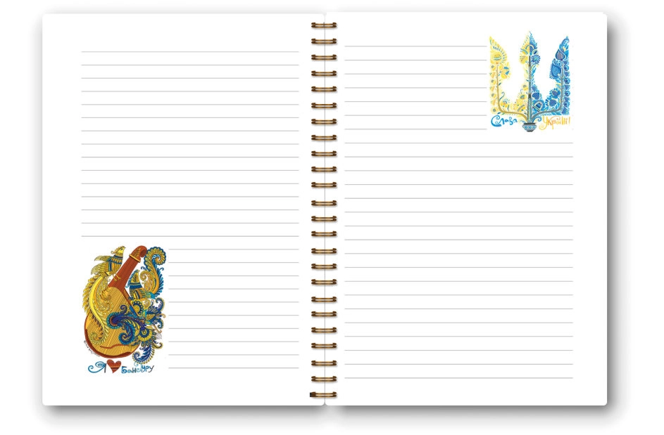 Блокнот з Україною в серці : Блокнот Козак з бандурою (у)