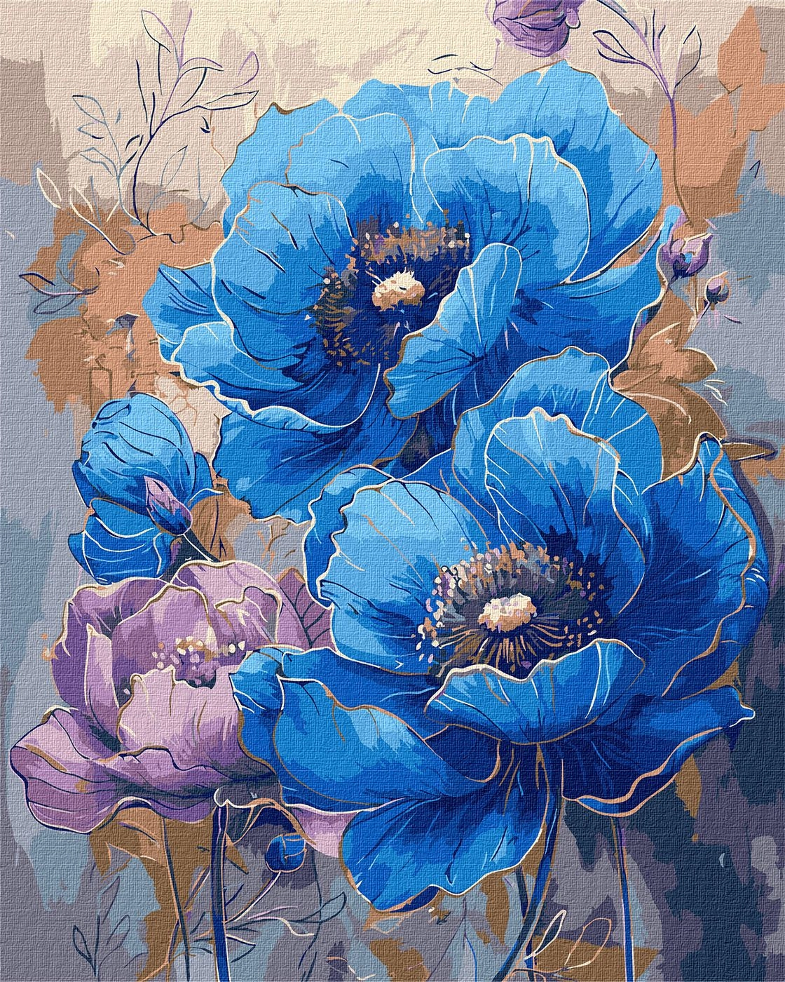 Картини за номерами Ідейка Симфонія кольорів з фарбами металік 40х50см 3275