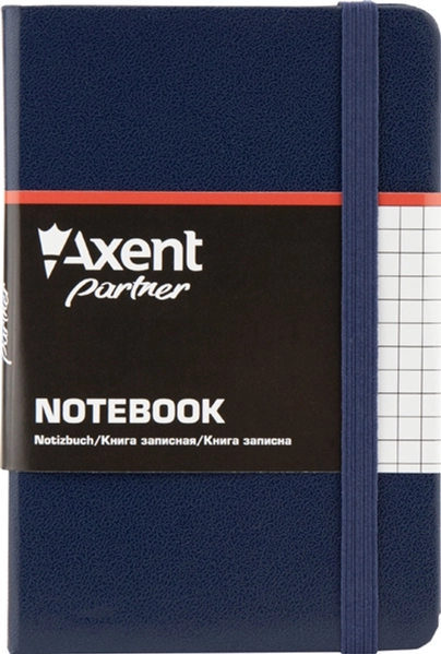 Книга записна Axcent Partner 95х140 96 аркушів клітинка синя 8301-02-A