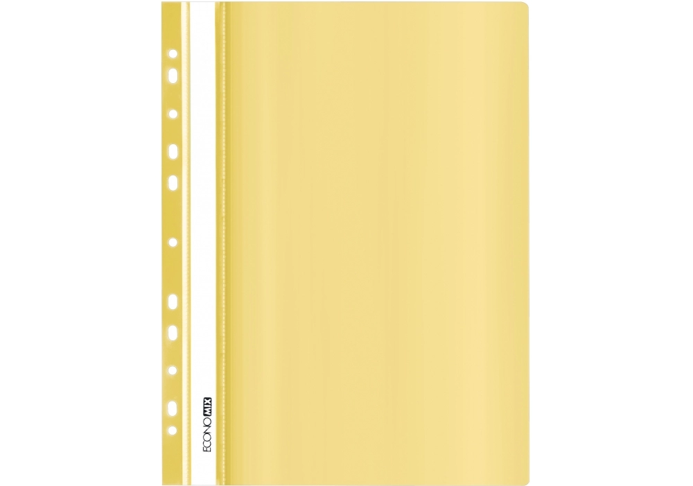 ШВИДКОЗШИВАЧ пластиковий А4  Economix 31510-85 пастельний жовтий перфорований