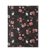 Записна книжка FLORA, А6, 64 арк., клітинка, тверда обкладинка, мат. ламінація+лак, чорний