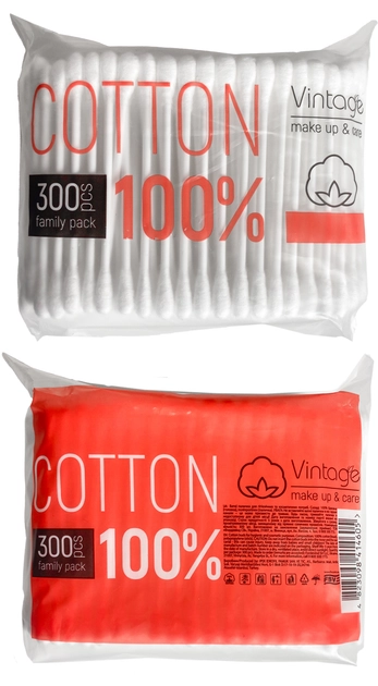 Ватні палички Vintage 300шт поліетилен NEW