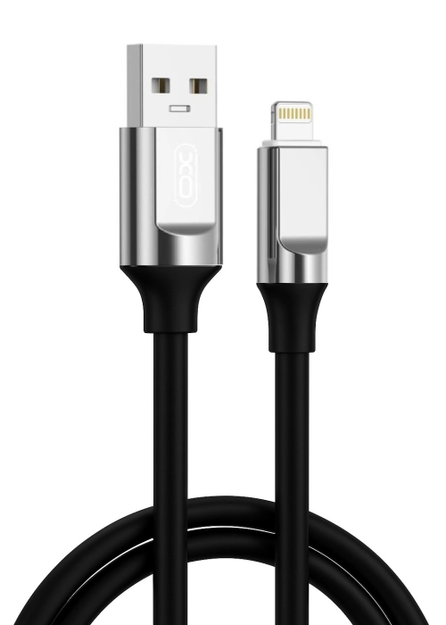 кабель XO NB251 Liquid Silicone Rubber USB-A to Lightning - 6A - 1m (Чорний) кабель XO NB251 Liquid Silicone Rubber USB-A to Lightning - 6A - 1m (Чорний)