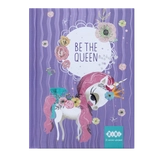 Блокнот BE THE QUEEN А-6 64л кл тв обкл мат лам+лак гліт лавандовий