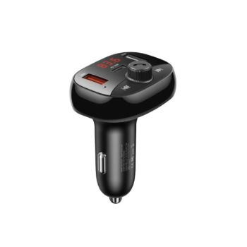 АЗП Usams US-CC143 C25 50W 2A+C 3 Ports Digital Display Wireless FM Car Charger Black АЗП Usams US-CC143 C25 50W 2A+C 3 Ports Digital Display Wireless FM Car Charger Black