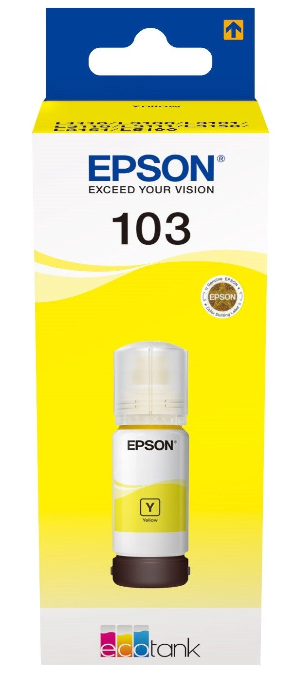 Чорнило Epson 103 L3100/3110/3150 жовте (C13T00S44A)