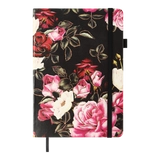 Блокнот діловий А5 Buromax Cherie 96 аркушів чистий штучна шкіра чорний BM.295005-01
