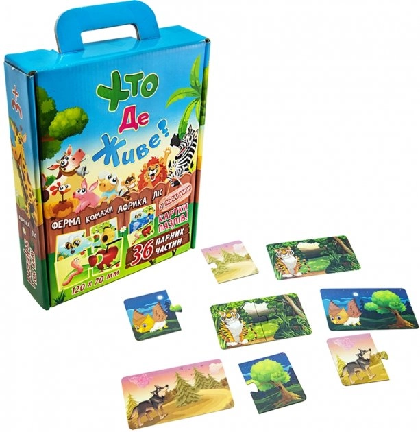 Пазли  Стратег Хто де живе? Strateg 30700