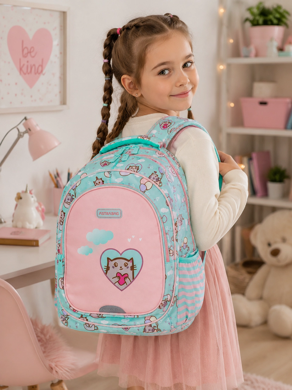 Рюкзак 3 відділення ASTRABAG AB300  KITTYS WORLD — 