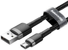 Кабель Baseus Cafule Cable USB For Lightning 2.4A 1m Black+Grey
