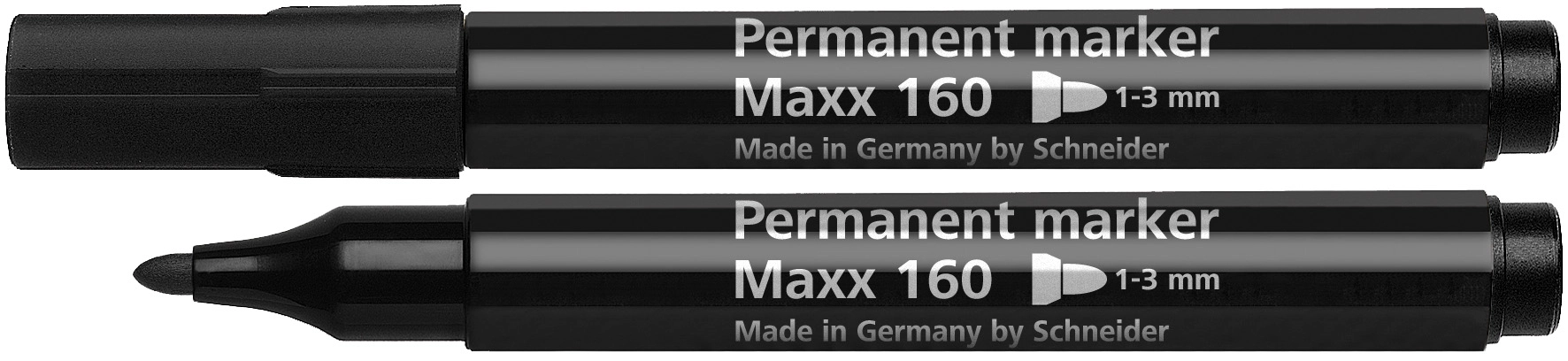 Маркер перманентний SCHNEIDER MAXX 160 1-3 мм, чорний