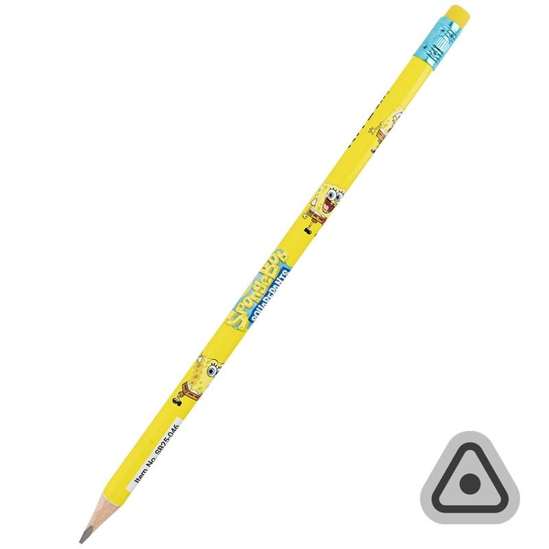 Олівець чорнографітний Kite з гумкою тригранний SB SB25-046
