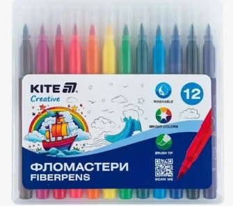 Фломастери-пензлики Kite Creative 12шт K-1150