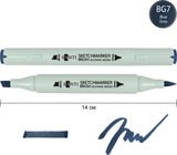 Маркер спиртовий Santi Brush SA-BG7 синьо-сірий 7 390936