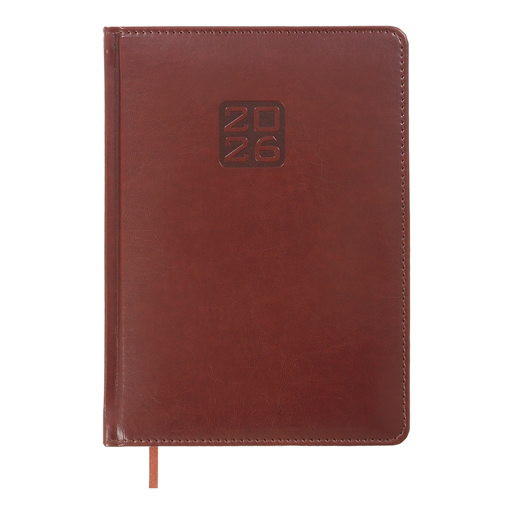 Щоденник датований A5 2026 Buromax Bravo коричневий BM.2112-25