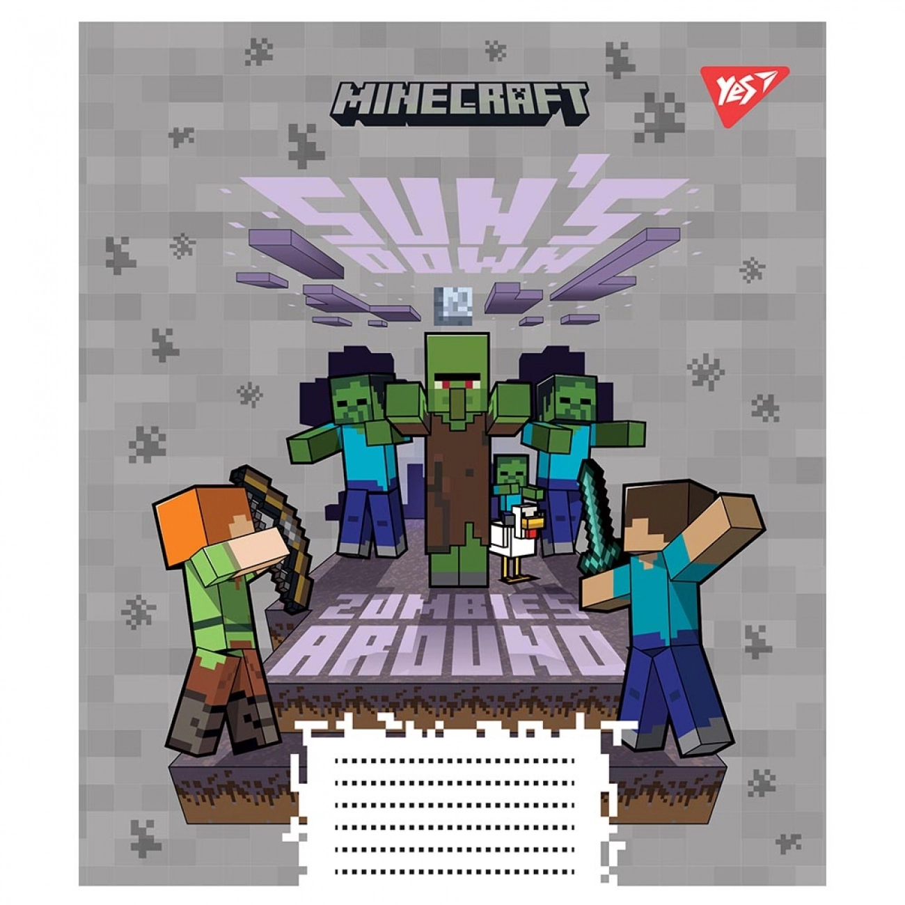 Зошит 12 аркушів лінія YES Minecraft 766546