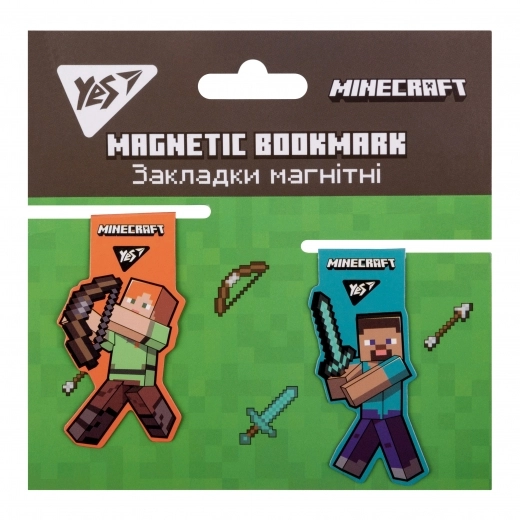 Закладки магнітні YES Minecraft 2 шт 707827