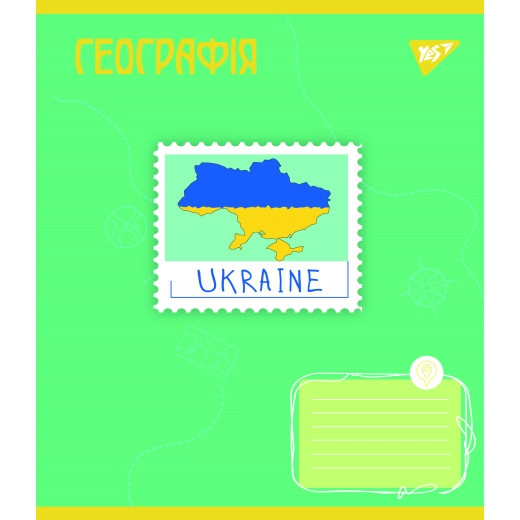 Зошит предметний Yes 48 аркушів клітинка Географія Ukraine forever 766778