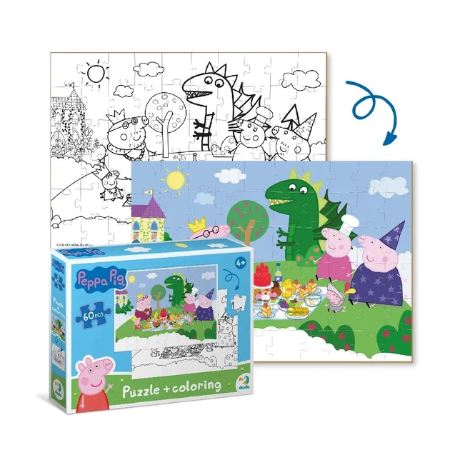 Пазли DoDo на 60 елементів 2 в 1 Peppa Pig 200118