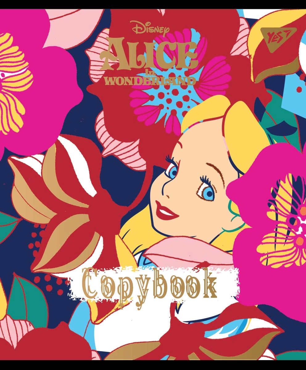 Зошит 12 аркушів коса лінія YES Alice матовий 764248