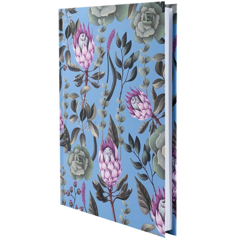 Книга записна тверда обкл А5 96 арк кліт Bloom блакит
