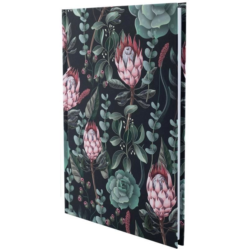 Книга записна тверда обкл А5 96 арк кліт Bloom зелен