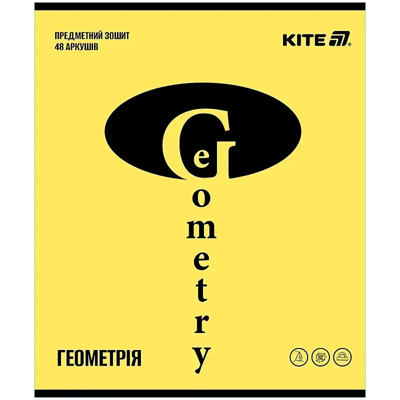 Зошит предметний 48 аркушів клітинка Bright геометрія K25-240-11